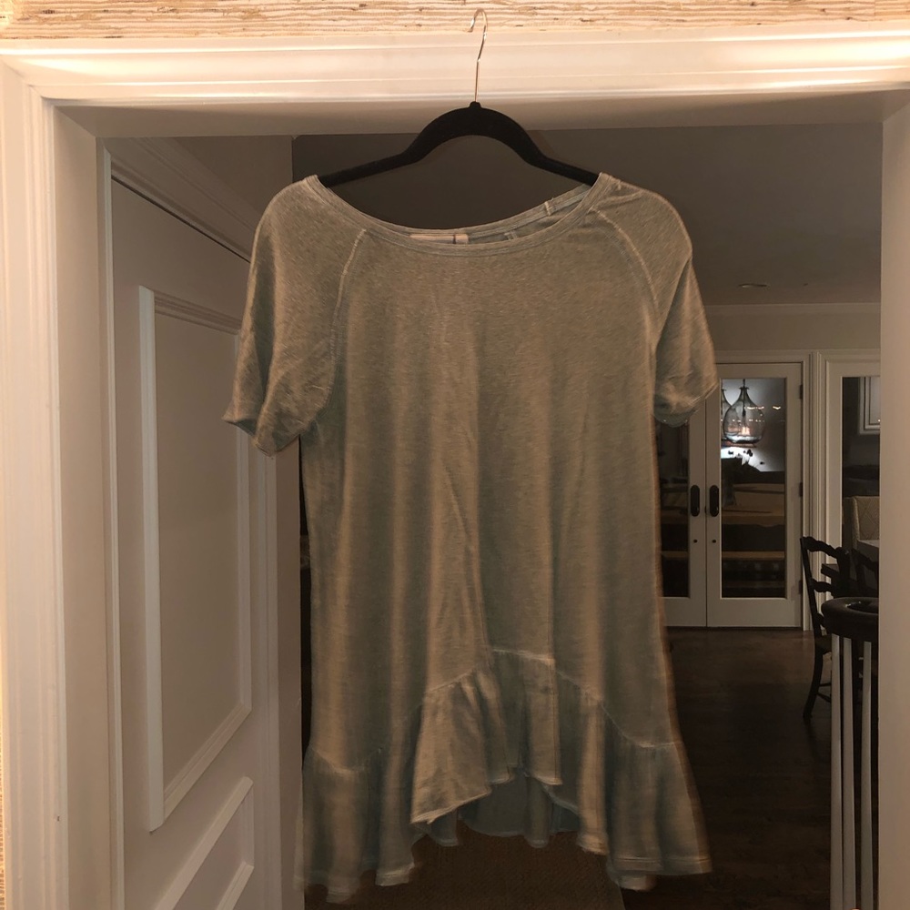 Adorable Army Green Peplum Top